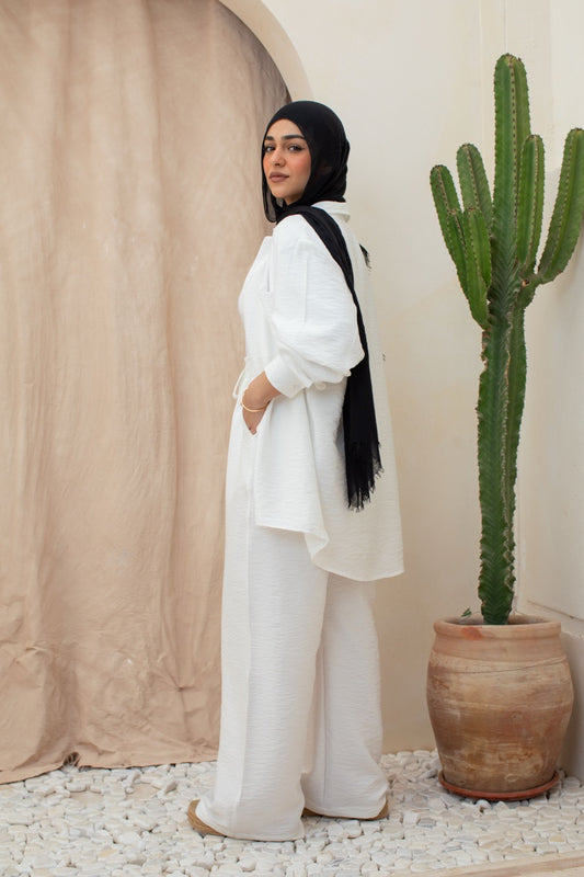 White Linen Set